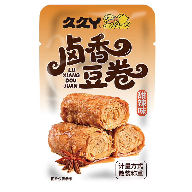 久久丫卤香豆卷散称甜辣味卤汁豆腐干办公室解馋网红休闲零食