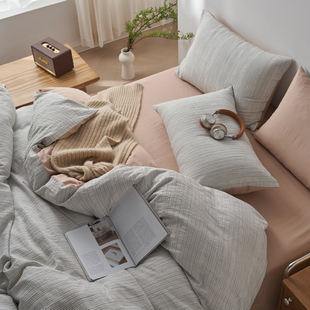 寐享 床上四件套纯棉全棉2026新款a类母婴级水洗棉床单笠四季通用