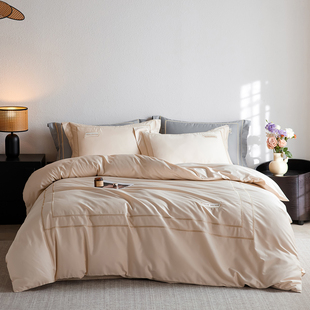 高档床上60支新疆长绒棉四件套全棉100纯棉笠高密度轻奢高级感A类