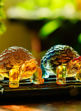 琉璃金钱龟富甲天下桌面摆件