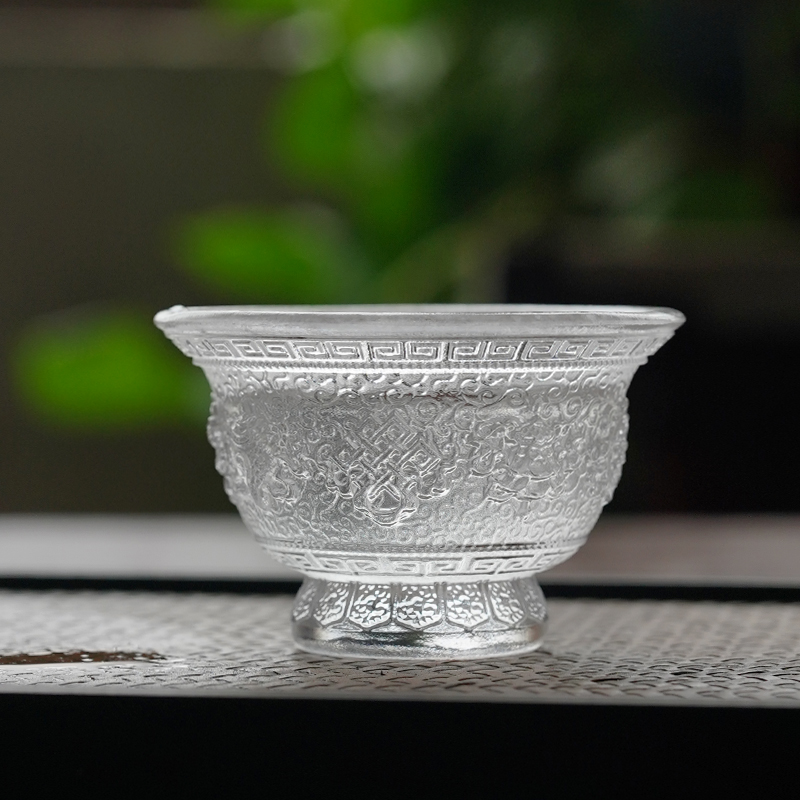 珍悦古法琉璃八吉祥供碗供水杯