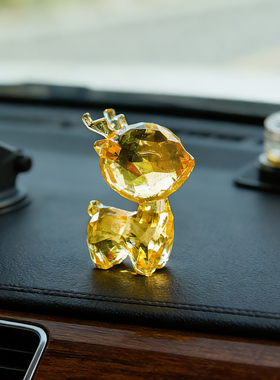 琉璃一鹿发财财办公室桌面摆件