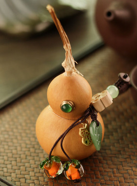 珍悦镶嵌玉石琉璃葫芦挂件摆件