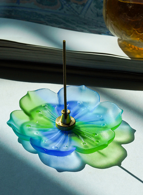 珍悦琉璃莲花盘香线香插