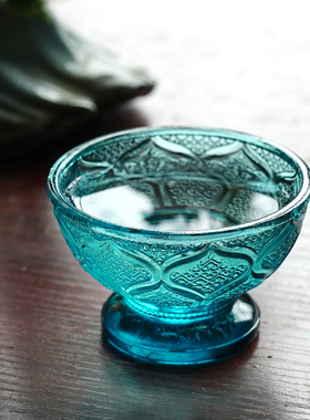 珍悦古法琉璃吉祥莲花供水杯供碗