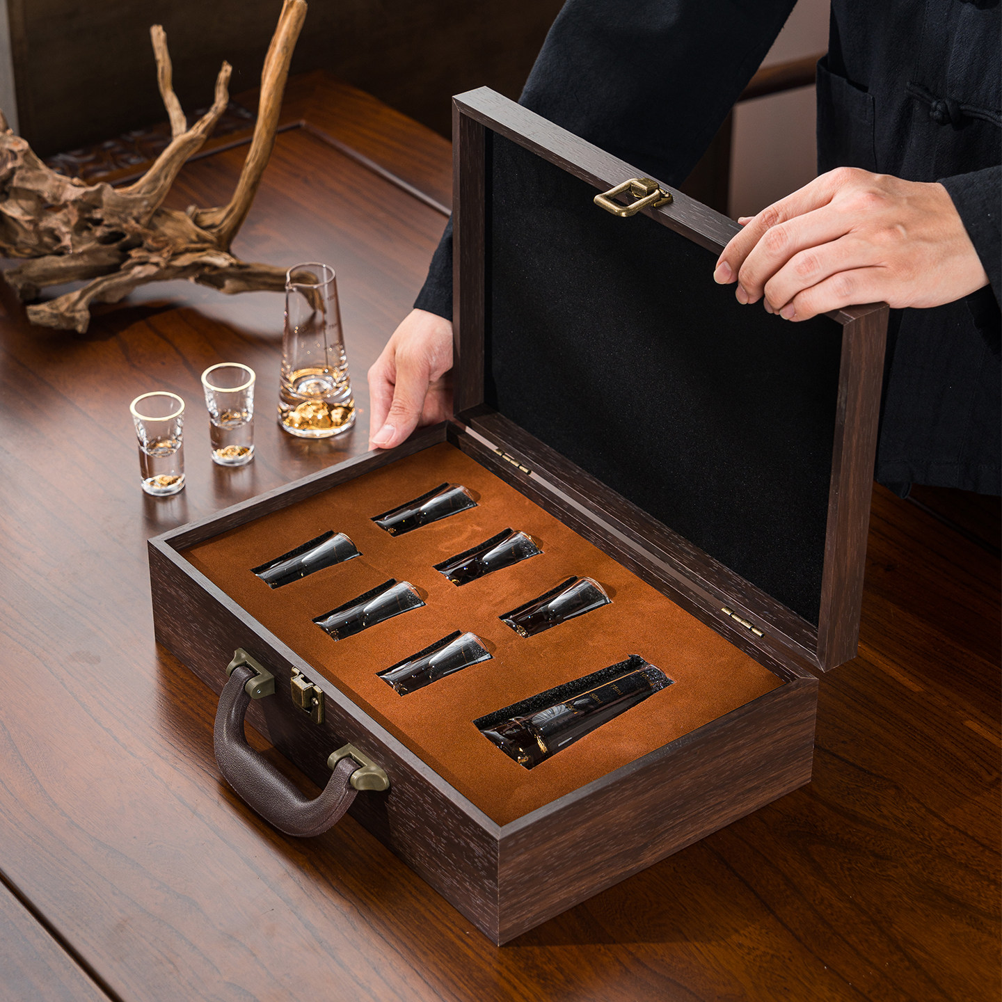 高档商务礼品玻璃白酒杯分酒器礼盒套装年会宴请送礼伴手礼品长辈