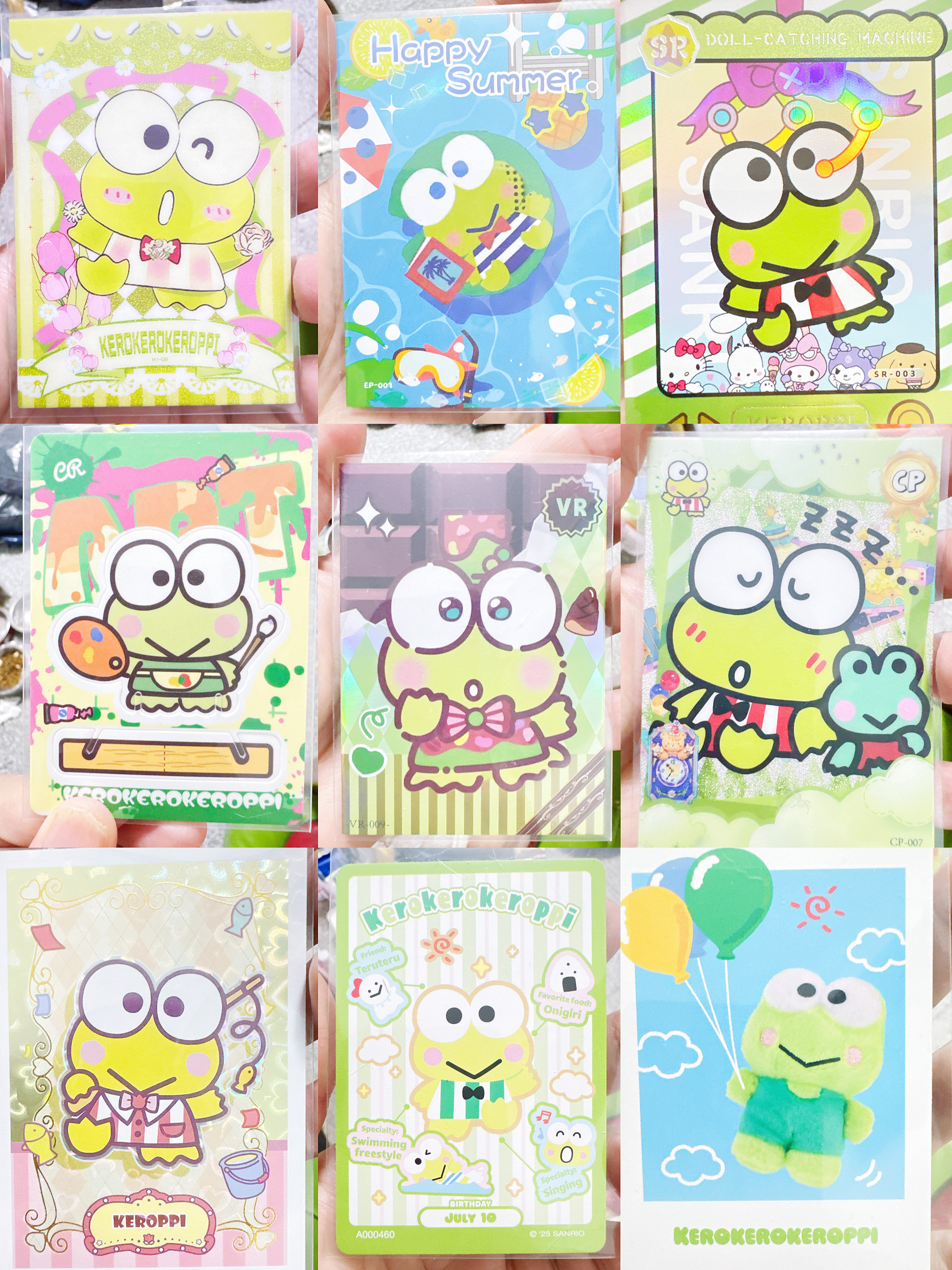 11月正品三丽鸥青蛙卡片收藏卡牌Sanrio Keroppi card
