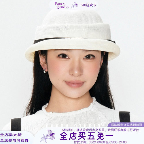 PANCY留洋千金~透气轻薄赫本风礼帽春夏复古报童帽优雅贝雷帽