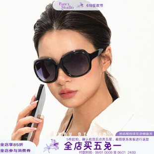PANCY古早巨星！复古港风墨镜大框渐变偏光遮阳镜素颜街拍蛤蟆镜
