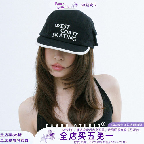 可爱小口袋设计~美式平檐鸭舌帽