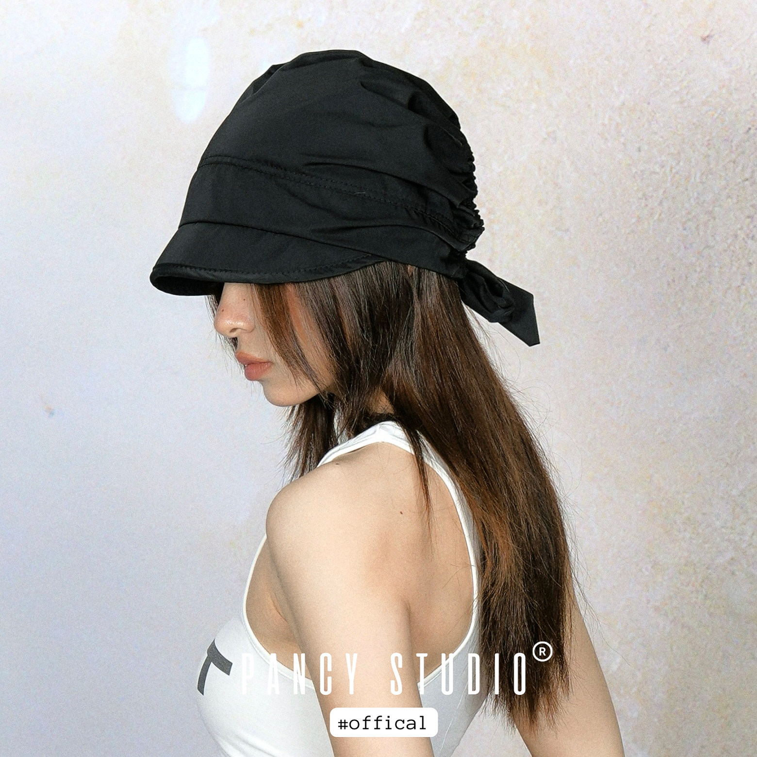 PANCY傻瓜头巾帽~穿戴简单直出效果！街头复古休闲辣妹头巾包头帽