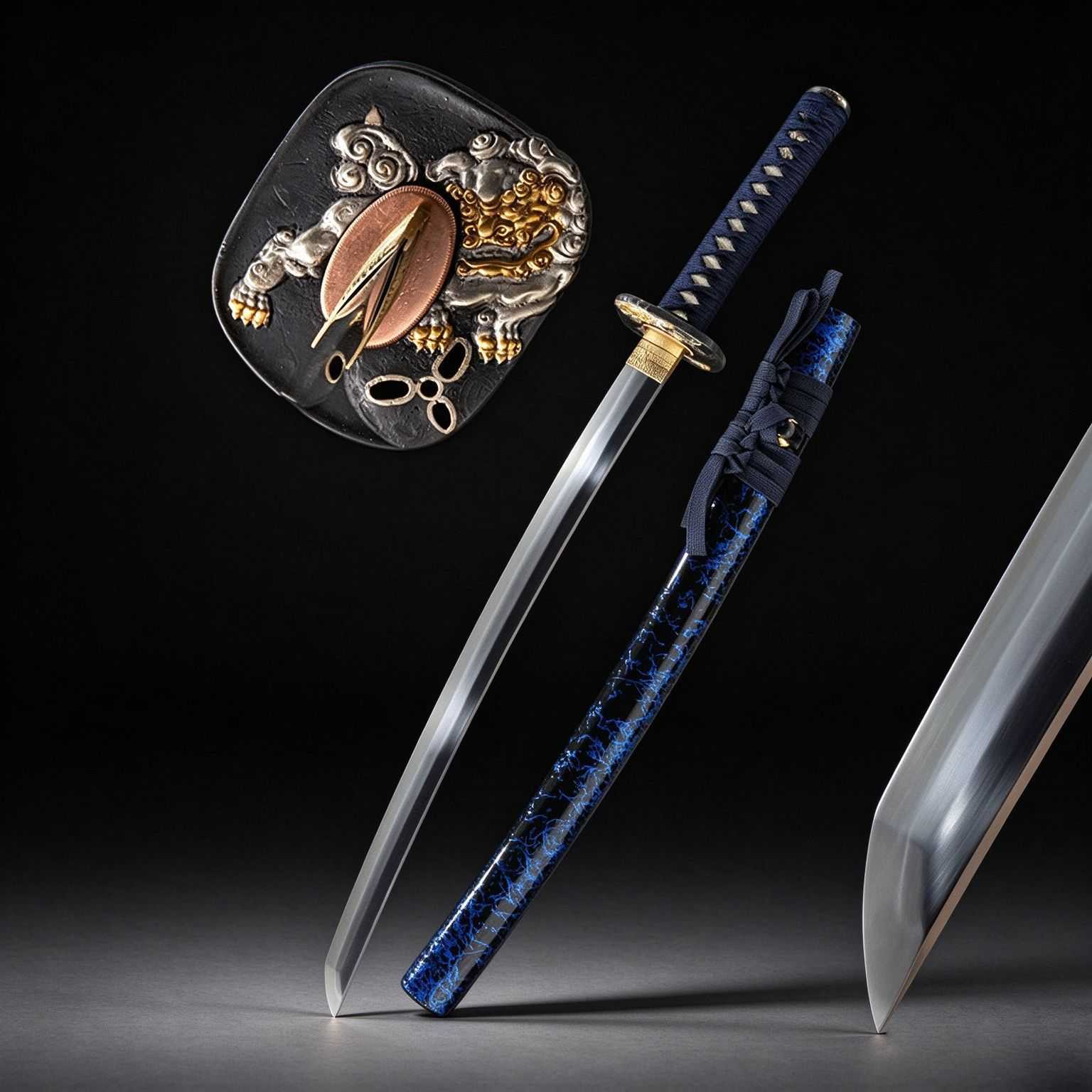 外贸手工烧刃胁差东洋短刀日本居合一体刀剑Wakizashi武士未开刃