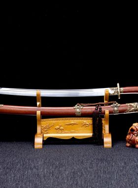 龙泉市刀剑花纹钢一体清刀影视