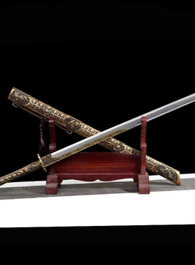 战将唐横刀高锰钢一体金属麒麟