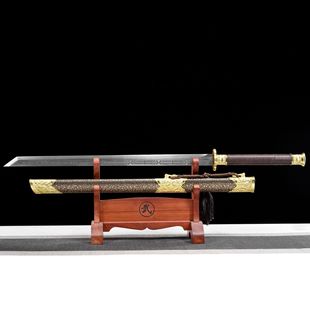 龙泉市刀剑高锰钢一体唐横刀防身手工宝剑传统硬剑影视兵器未开刃