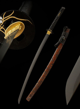 手工锻打碳素钢日本刀一体长刀打刀东洋武士刃刀剑katana未开刃