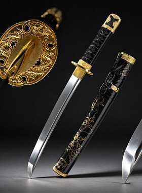 手工锻打高锰钢东洋武士胁差日本刀小刀工艺品外贸龙泉刀剑未开刃