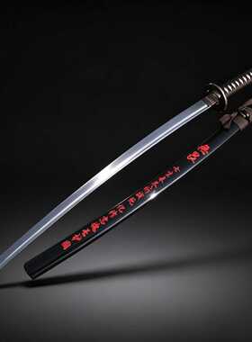 东洋日本刀动漫cos道具龙泉手工宝剑长刀一体katana弹簧钢未开刃
