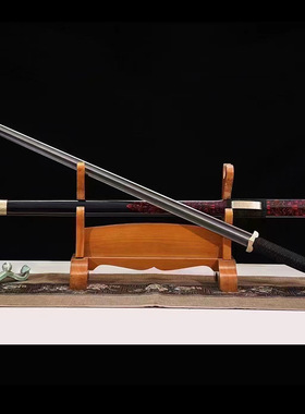 素装大漆汉剑大瓦面花纹钢高弹性