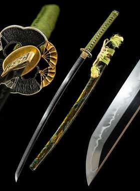 高档手工T10重花丁子日本刀一体武士刃长刀收藏刀剑katana未开刃