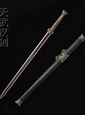 龙泉刀剑花纹钢折叠锻打天武汉剑