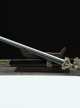 龙泉市刀剑花纹钢烧刃汉剑八面