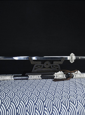 龙泉市刀剑高锰钢唐剑仿古银一体