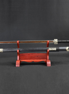 龙泉市刀剑花纹钢手工锻打长剑