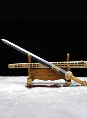 大明永乐剑手工锻打花纹钢纯铜