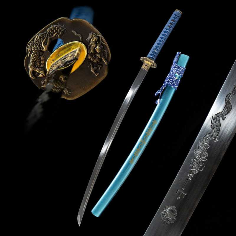 一体弹簧钢日本刀长款打刀东洋武士刃冷兵器刀剑龙泉katana未开刃