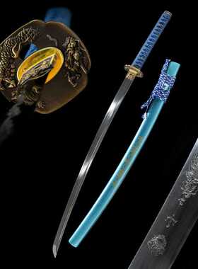 一体弹簧钢日本刀长款打刀东洋武士刃冷兵器刀剑龙泉katana未开刃
