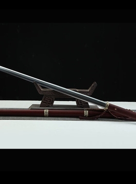 简装唐剑花纹钢一体锻打八面