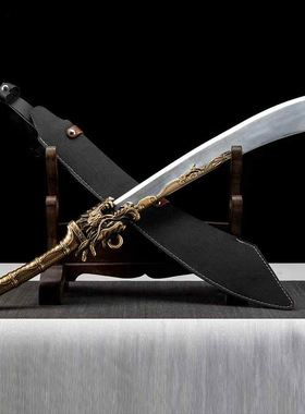 屠龙刀牛尾刀绣春刀锰钢手工锻打