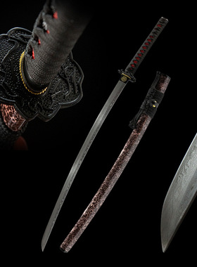 龙泉手工日本刀大马士革纹东洋