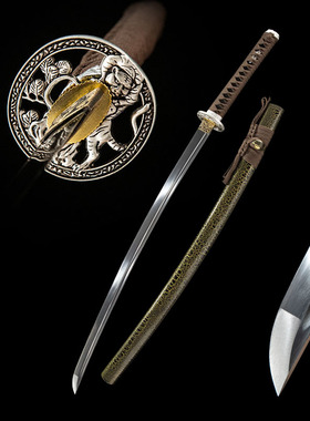 外贸手工锻打碳钢日本刀一体长刀