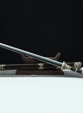 龙泉市刀剑八面花纹钢汉剑龙骨