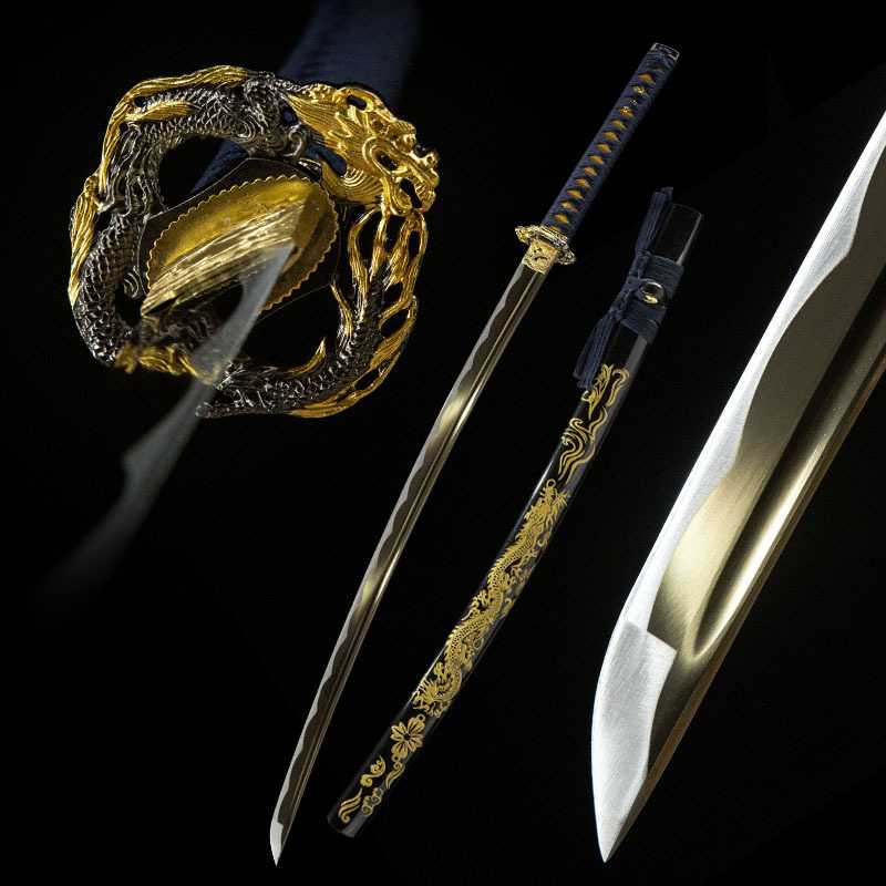 手工一体武士刃日本刀雕刻龙长刀剑居合打刀冷兵器katana未开刃