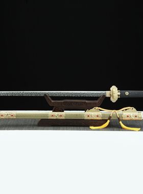 龙泉市刀剑亮铜捶打纹一体唐横刀