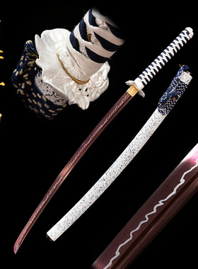 白荷打刀锻打紫色刀刃长刀日本