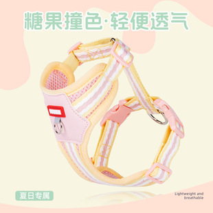 夏季狗狗胸背带工字型宠物胸背透气溜狗绳外出小狗牵引绳轻便