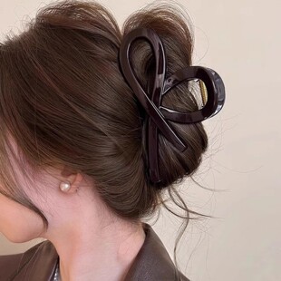 蝴蝶结头发抓夹大号发量多发夹女后脑勺鲨鱼夹2026新款高级感发饰