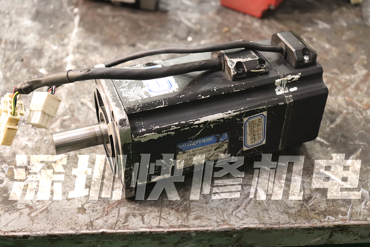 SANYO三洋Q1AA07075DXS35伺服电机马达磁铁线圈编码器轴承等维修