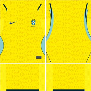 Brazil 巴西 2026年世界杯主场球衣AI矢量图案cdr服装设计素材