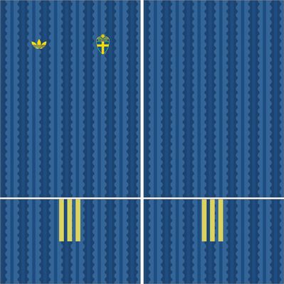 Sweden瑞典2026年世界杯客场球衣AI矢量图案cdr服装设计素材