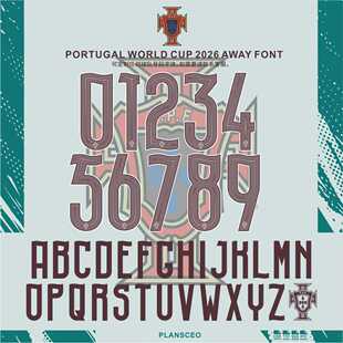 字体cdr安装 ttf 2026年世界杯客场足球服号码 Portugal葡萄牙Font