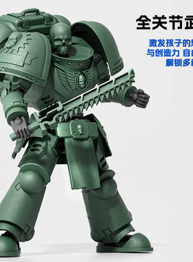 机械战警拼装模型机甲战士多关节可动人偶积木人DIY手办玩具摆件