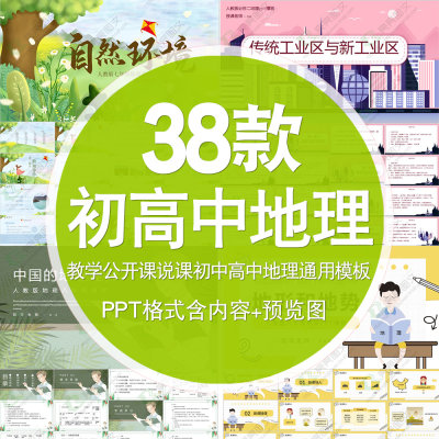 高中初中学地理PPT模板素材认识地球自然环境气候农业海水性质