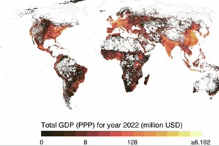 1990-2022年全球GDP栅格数据集 50元发全部