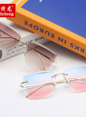 切边不规则女士太阳眼镜