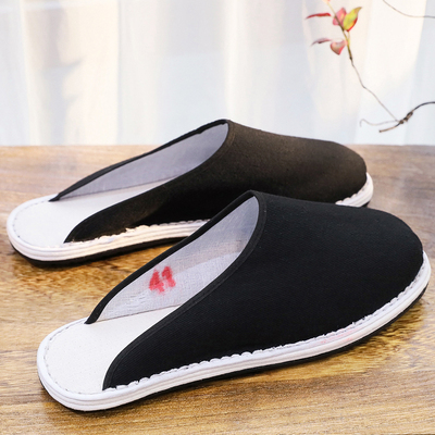 千层底透气室内休闲布拖鞋
